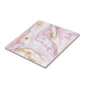 Gold Pink Marble 3 Stones Ceramic Tegel Tegeltje (Zijkant)