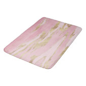 Gold Pink Marble Abstract Painting Badmat (Gekanteld)