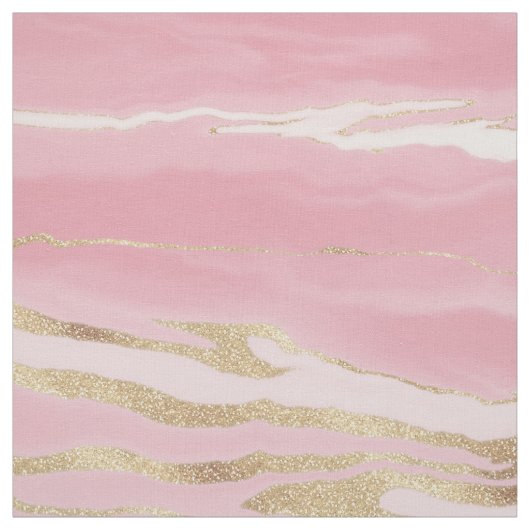 Gold Pink Marble Abstract Painting Stof (Swatch)