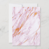 Gold Pink Marble Birthday Party Pastel Forma White Kaart (Achterkant)