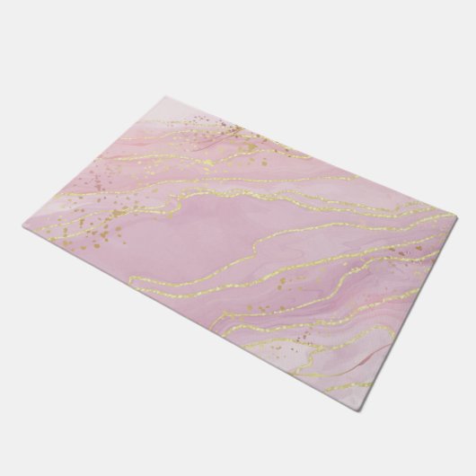 Gold Pink Marmer Deurmat (Schuin)