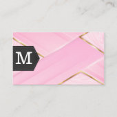 Gold Pink Marmer Visitekaartje (Voorkant)