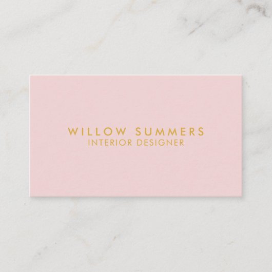 Gold Pink - Minimale Professional Visitekaartje (Voorkant)