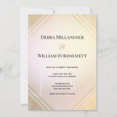 Gold Pink Modern Metallic Futuristic Weddenschap Kaart (Voorkant)