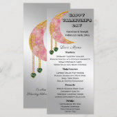 Gold Pink Moon Green Heart Jewel Valentijn Day Menu (Voorkant / Achterkant)