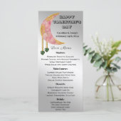 Gold Pink Moon Green Heart Jewel Valentijn Day Menu (Staand voorkant)