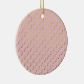 Gold Pink Musical Notes Metallic Faux Folie Keramisch Ornament (Rechts)