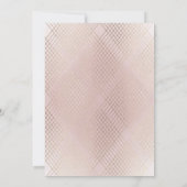 Gold Pink Oval Geometric Art Deco Gatsby Wedding Kaart (Achterkant)
