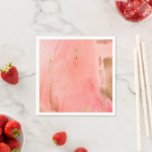 Gold Pink Peach Waterverf Elegant Servet (Insitu)