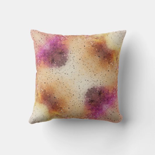 Gold Pink Sky Waterverf Kussen (Achterkant)