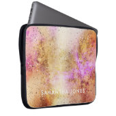 Gold Pink Sky Waterverf Laptop Sleeve (Voorkant Rechts)