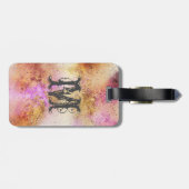 Gold Pink Sky Waterverf op maat Bagagelabel (Achterkant horizontaal)