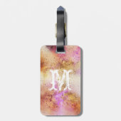 Gold Pink Sky Waterverf op maat Bagagelabel (Achterkant verticaal)