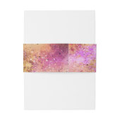 Gold Pink Sky | Weddenschap Belly Band Uitnodigingen Wikkel (Achterkant Voorbeeld)