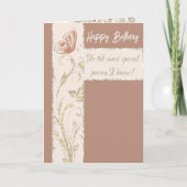 Gold Pink Sparking Butterfly Foto Birthday Kaart (Voorkant)