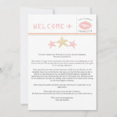 Gold Pink Starfish Jamaica Weddenschap Welkomstbri (Voorkant)