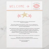 Gold Pink Starfish Jamaica Weddenschap Welkomstbri (Voorkant)