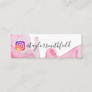 Gold Pink Waterverf Sociale media Instagram Mini B Visitekaartje