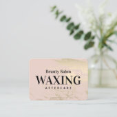 Gold Pink Waxing Aftercare Card Visitekaartje (Staand voorkant)