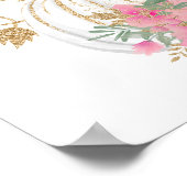 Gold Pink White Pumpkin Baby Diaper Raffle Game Poster (Hoek)