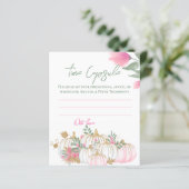 Gold Pink White Pumpkin Baby Time Capsule Kaart (Staand voorkant)