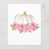 Gold Pink White Pumpkin-Baby Wishes Game Kaart (Achterkant)