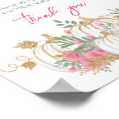 Gold Pink White Pumpkin Little Baby Time Capsule P Poster (Hoek)