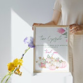 Gold Pink White Pumpkin Little Baby Time Capsule Poster