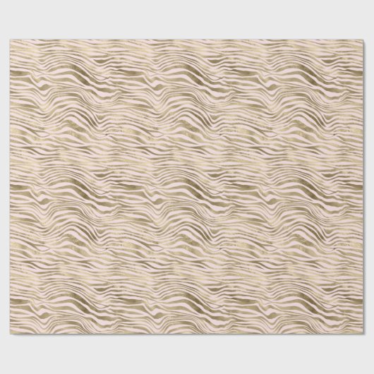 Gold Pink Zebra afdrukken Cadeaupapier (Vlak)