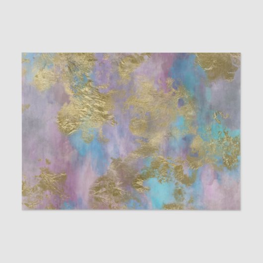 Gold-, Pinks- en Blues Fine-witpapier Tissuepapier (Voorkant)