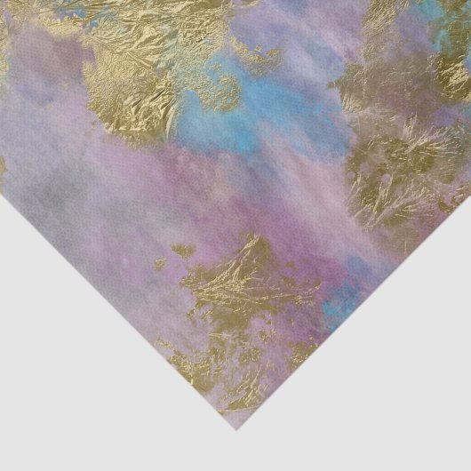 Gold-, Pinks- en Blues Fine-witpapier Tissuepapier (Detail)