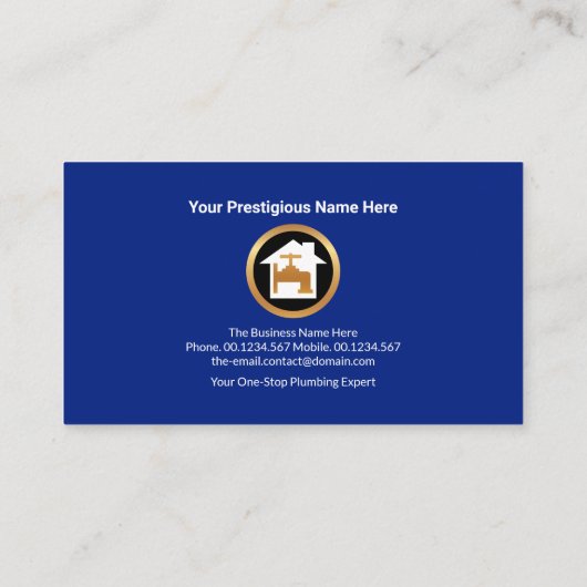 Gold Pipes Creative Plumber Signage Visitekaartje (Achterkant)