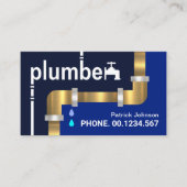 Gold Pipes Creative Plumber Signage Visitekaartje (Voorkant)