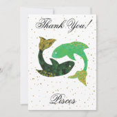 Gold Pisces 1st Birthday & Big Photo Hartelijk dan Bedankkaart (Voorkant)