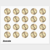 Gold Pisces ♓ de vis - Zodiabel Sign Ronde Sticker (Vel)