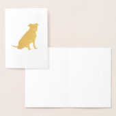 Gold Pit Bull Dog Baby shower Pitbull Folie Kaarten (Display)