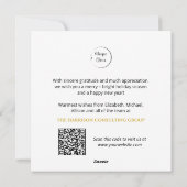 Gold Plaid Corporate Logo QR Code Vakantie Kaart (Achterkant)