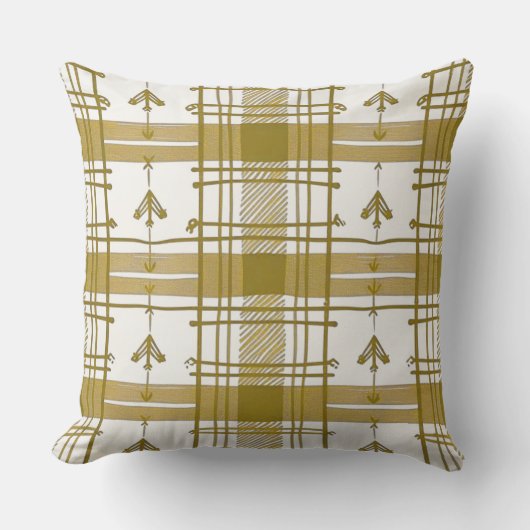 Gold Plaid kussen (Voorkant)