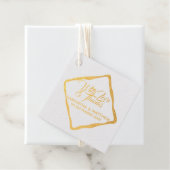 Gold plain gepersonaliseerde liefde bedankt geomet bedankjes labels (Met doos)