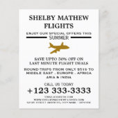 Gold Plane Icon, Airline Adverteren Flyer (Voorkant)