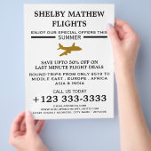 Gold Plane Icon, Airline Adverteren Flyer (Hand)