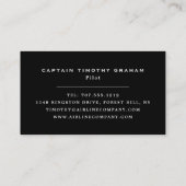 Gold Plane Icon, steward en piloot Visitekaartje (Achterkant)