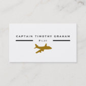 Gold Plane Icon, steward en piloot Visitekaartje (Voorkant)