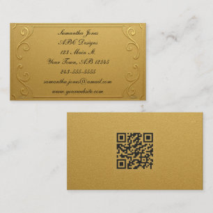 Gold Plaque QR Code Visitekaartje