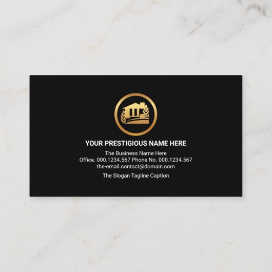 Gold Plating Layer Construction Handyman Tools Visitekaartje (Achterkant)