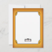  Gold Playbill Birthday Party Invitation Kaart (Achterkant)