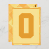 Gold Plays Letter "O" Typografie Banner Kaart (Voorkant / Achterkant)