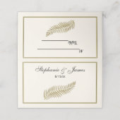 Gold Plum Ivory BG Escort Place-kaarten Plaatskaartje (Buitenkant ongevouwen)