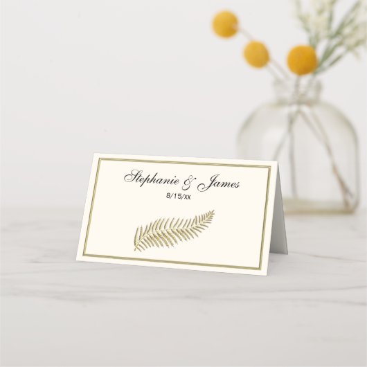 Gold Plum Ivory BG Escort Place-kaarten Plaatskaartje (Voorkant)