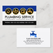 Gold Plumber Tools Icon Plumbing Visitekaartje (Voorkant / Achterkant)
